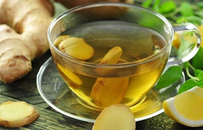 Drink ginger tea to lose weight with mint