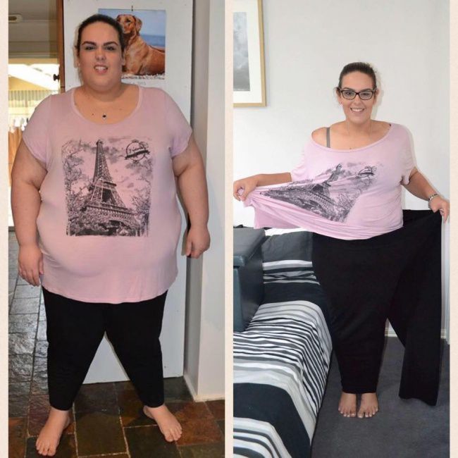 This girl lost 93kg in a year so her lover could hug her more easily