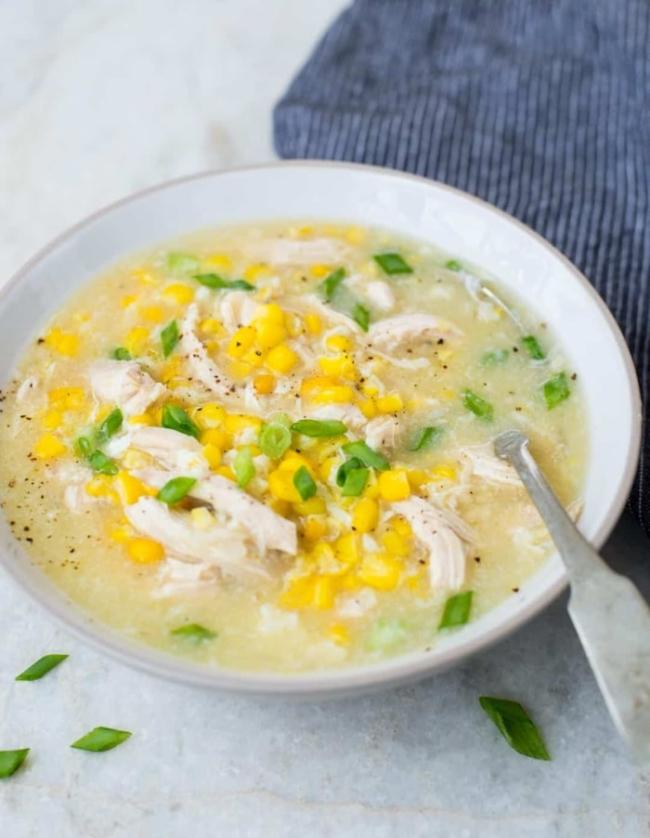 Your lunch menu is very tasty and refreshing with corn soup.