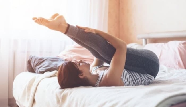 Exercise in bed to reduce belly fat