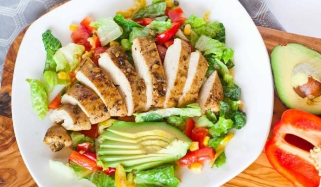 Weight loss menu with Chicken Breast Salad