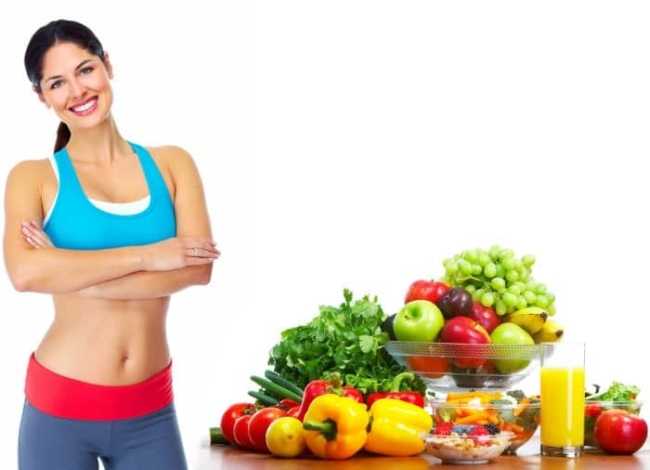 Lose weight with vegetables and fruit