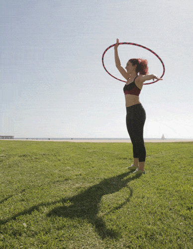 Lunges with Hoop Squeeze