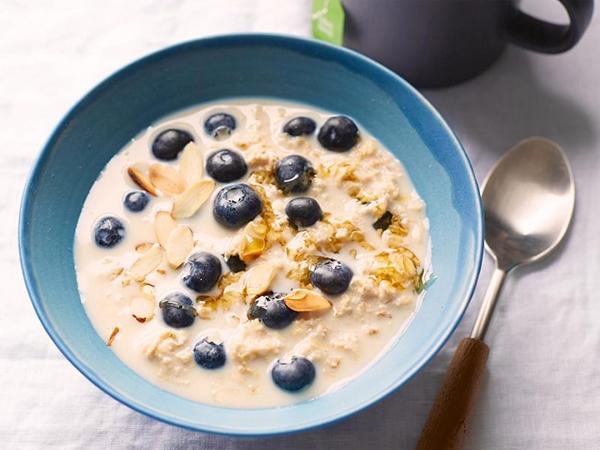 Lose weight with oats and skim milk.