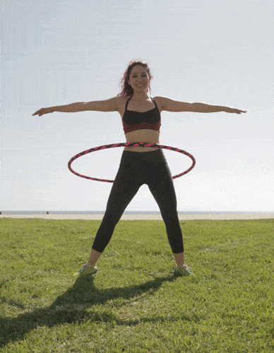 Exercises to shake the hula hoop