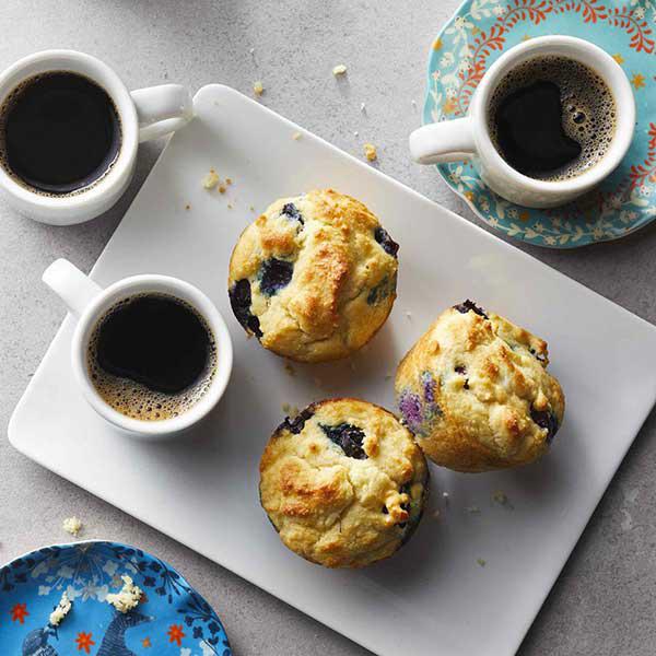 Blueberry Muffins + ¾ cup raspberry