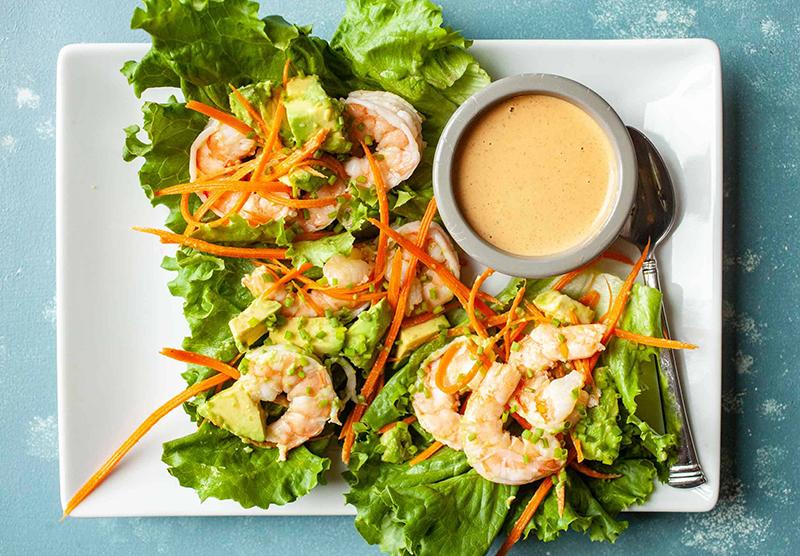 Lettuce wrapped shrimp for lunch eat clean (350 cal)