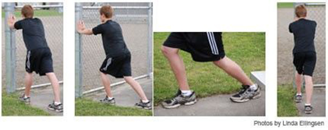 Calf stretch for soleus muscle - Stretches calf for soleus muscle: